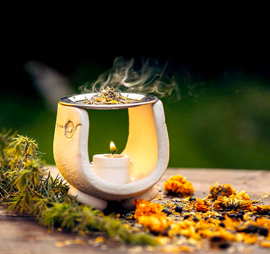 ALLGÄUER RÄUCHERWERK Keramikstövchen Spirale